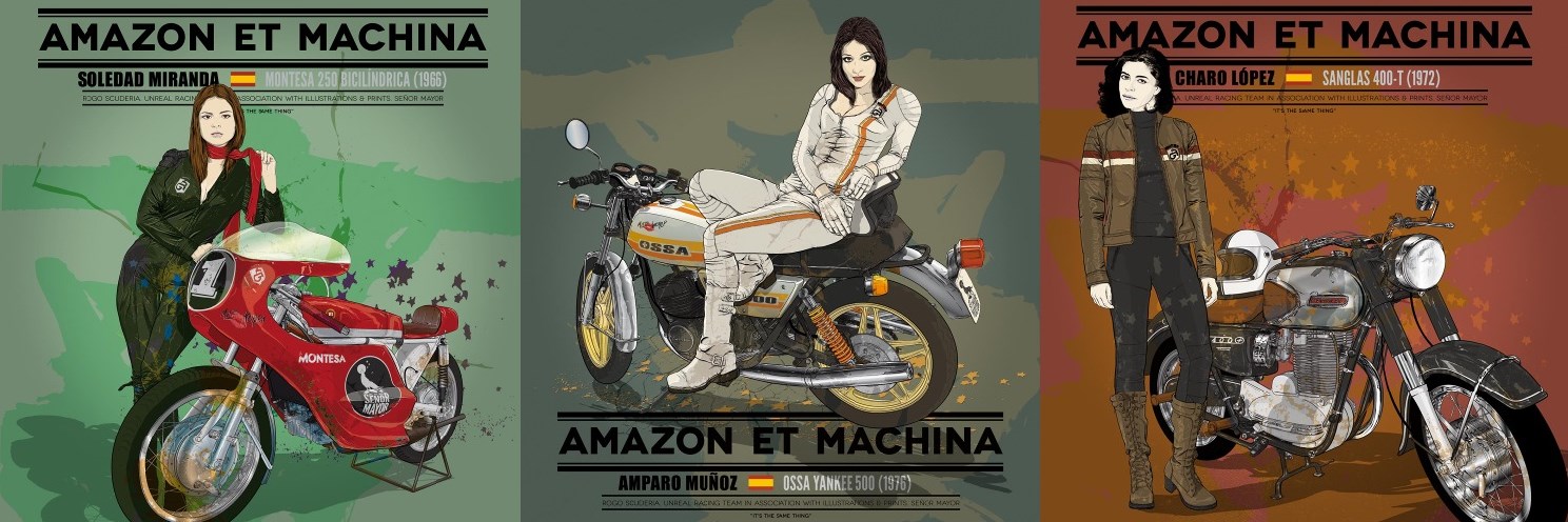 Amazon y Maquina, Motos et Actrices